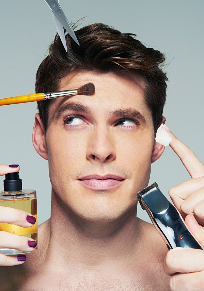 A quarter of men have been found to borrow their other half’s make-up and pampering kit