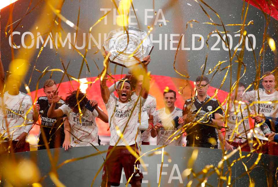 Arsenal lifted the Community Shield after beating Liverpool 5-4 on penalties