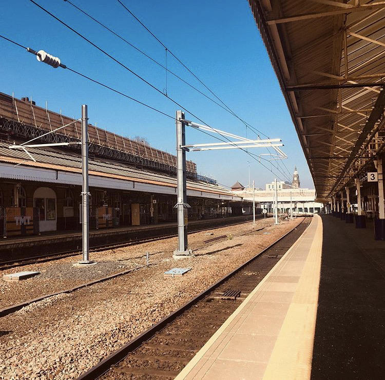 Restrictions in Bolton meant the train station was deserted