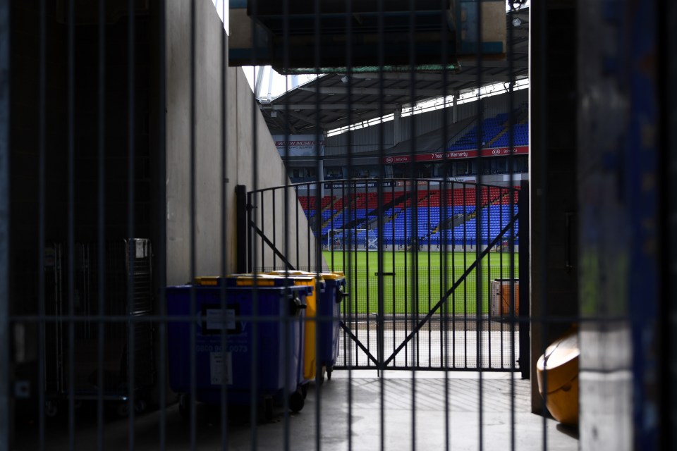 The gates remain shut at Bolton Wanderers due to the local covid-19 lockdown