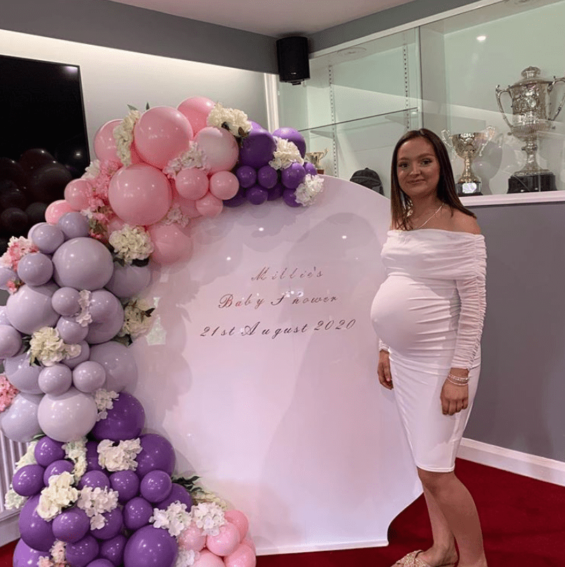 Millie Radford celebrated her baby shower with her family today