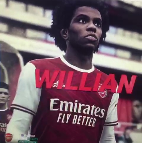 Willian's move from Chelsea to Arsenal appears to have been confirmed in a leaked clip of PES 2021