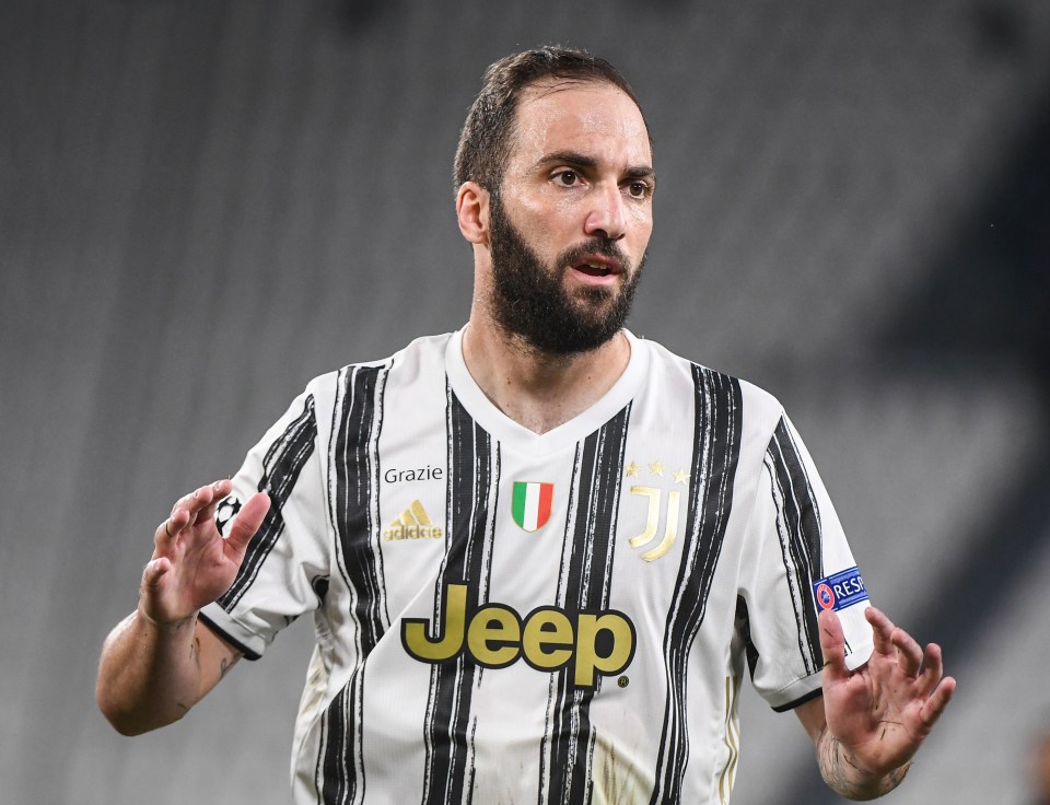 Gonzalo Higuain could be one of seven stars let go by new Juventus manager Andrea Pirlo