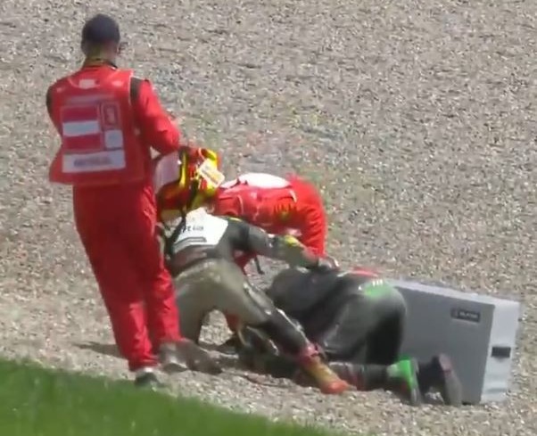 Zarco and Morbidelli amazingly walked away without serious injuries