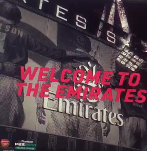 The video showed what appeared to be Willian in Arsenal kit and then went to a shot of the Emirates