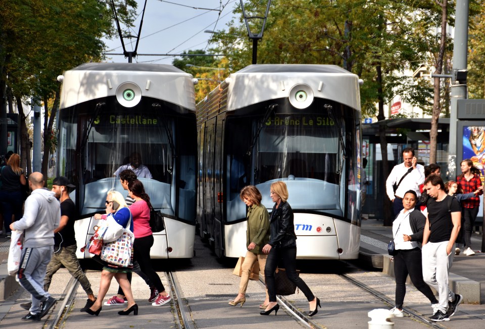 Trams and buses also face restrictions across France