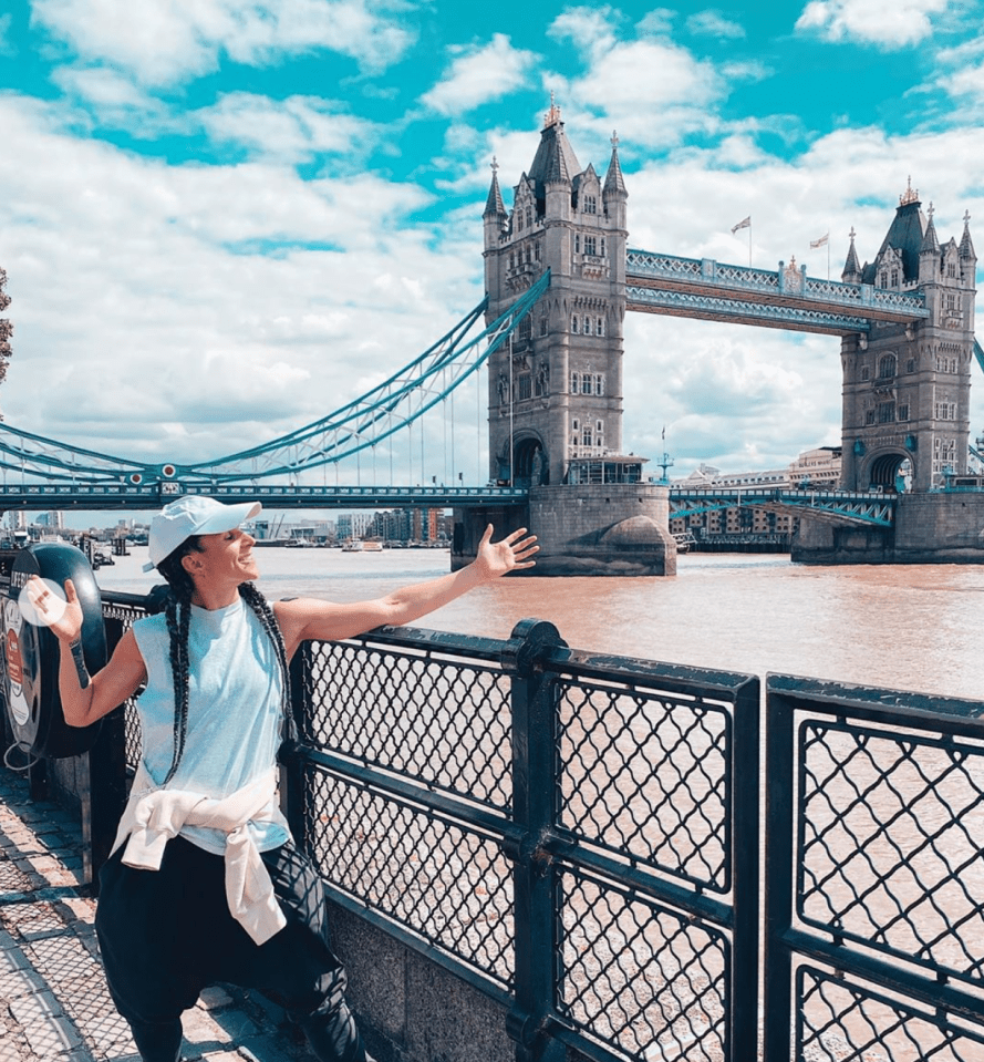 The pair shared identical photos from their London trip