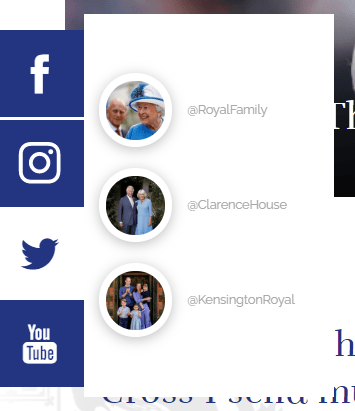 Other key social media links are still on the official royal site