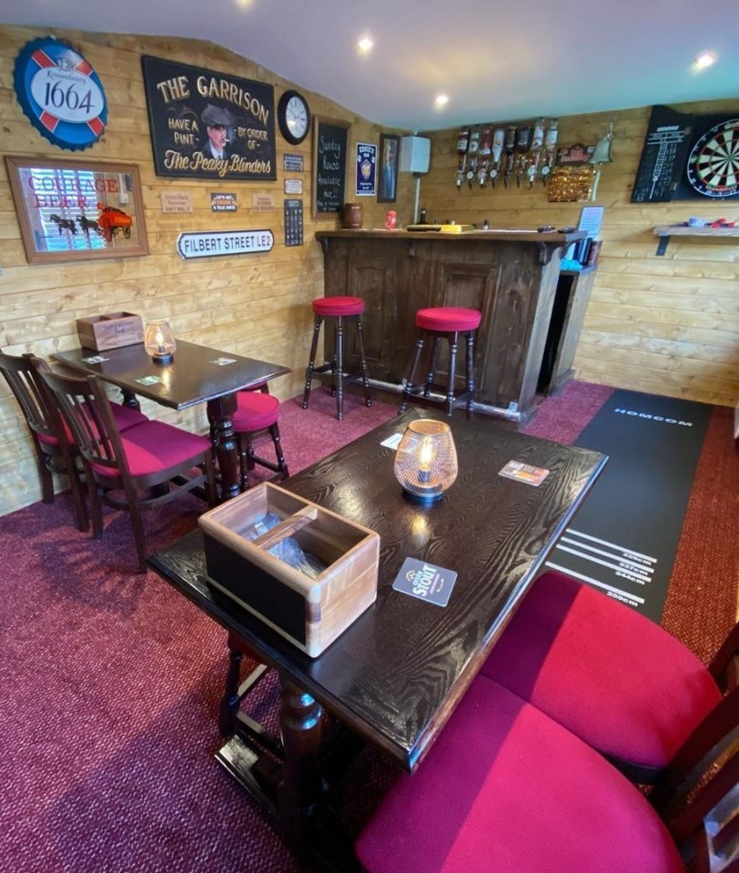 Sam Bailey has her very own pub - complete with dart board