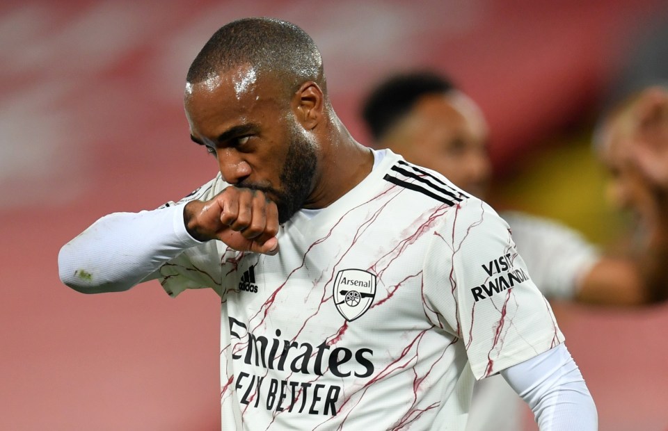 Alexandre Lacazette put Arsenal ahead in Monday night's Premier League clash