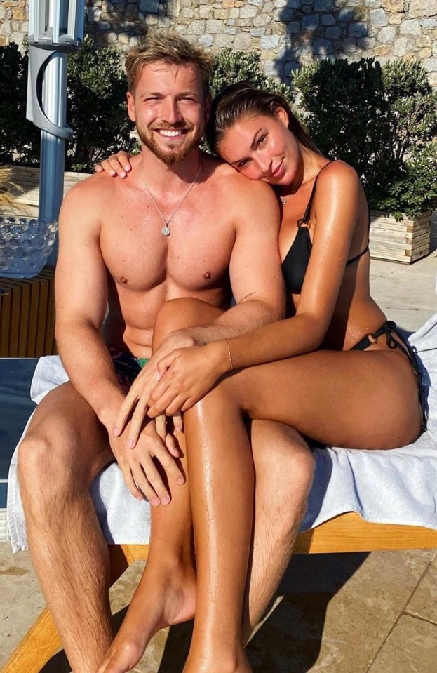 Sam and Zara, seen on a recent holiday, split after he found out