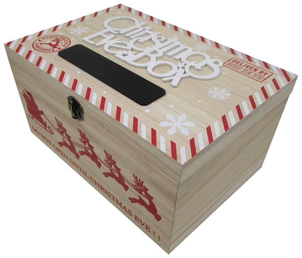 The Range has just launched a wooden Christmas Eve box