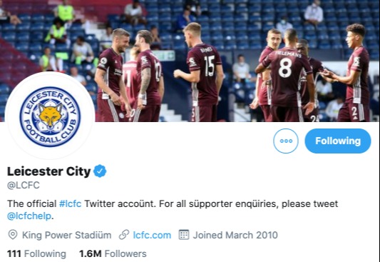 Leicester had some fun on their Twitter account on Sunday morning