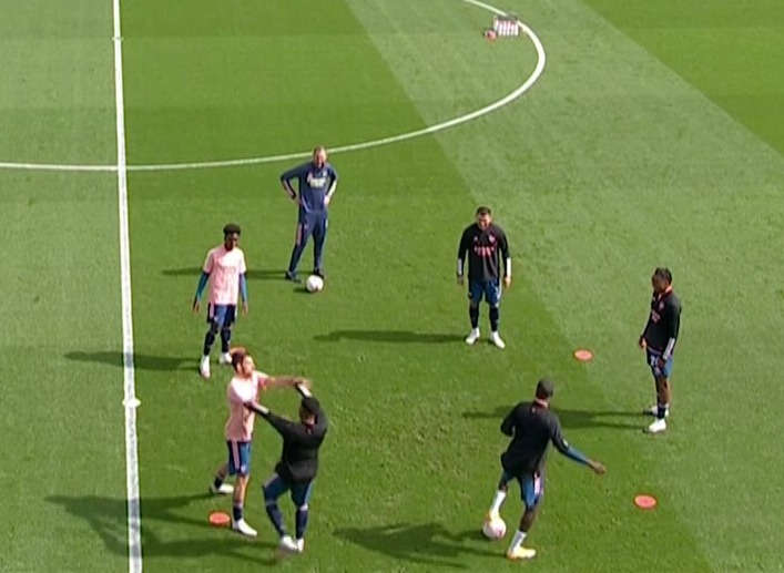 Arsenal's season had not even got underway when Dani Ceballos clashed with Eddie Nketiah during the warm-up at Fulham