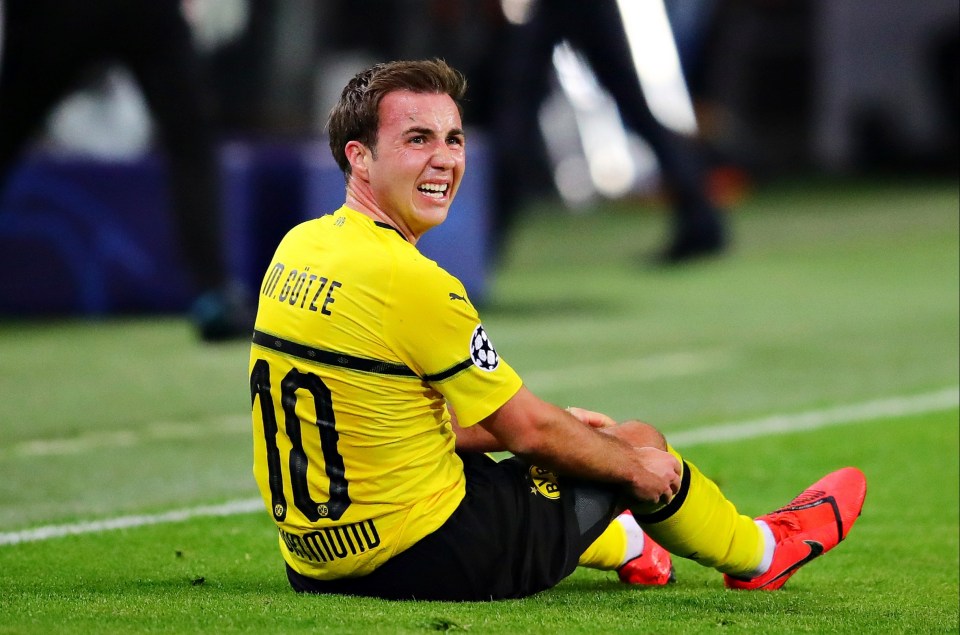 Injuries and a mystery illness got in the way of Mario Gotze's Borussia Dortmund comeback