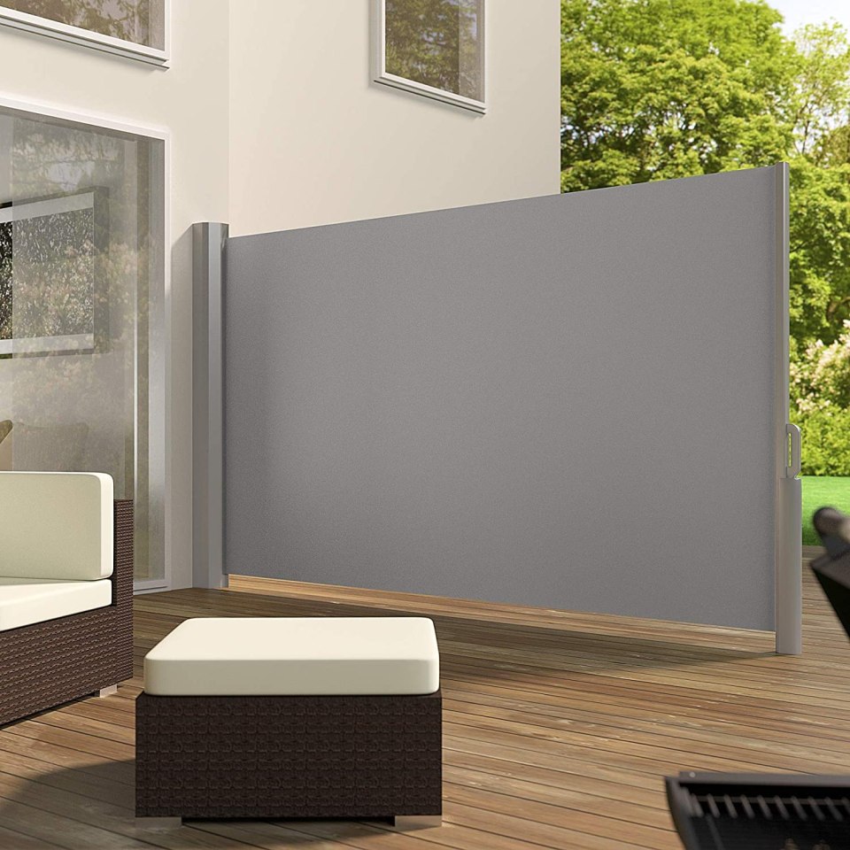  This retractable screen can be stored away after