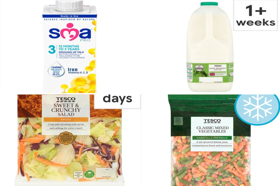 Tesco's Healthy Start shop is the best value and cheapest at £2.68