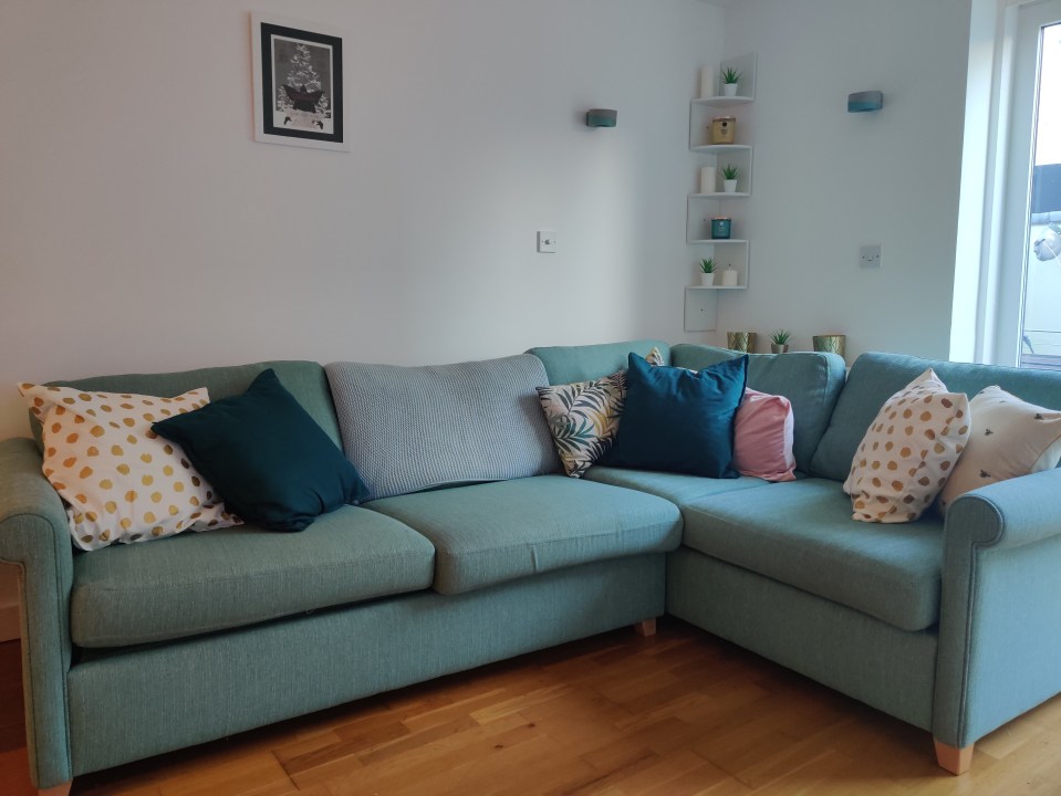 This corner sofa was one of the first things Ash bought when she moved in