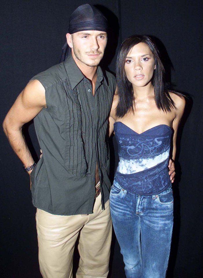 A bandana-clad Becks and Victoria at Hyde Park in 1999