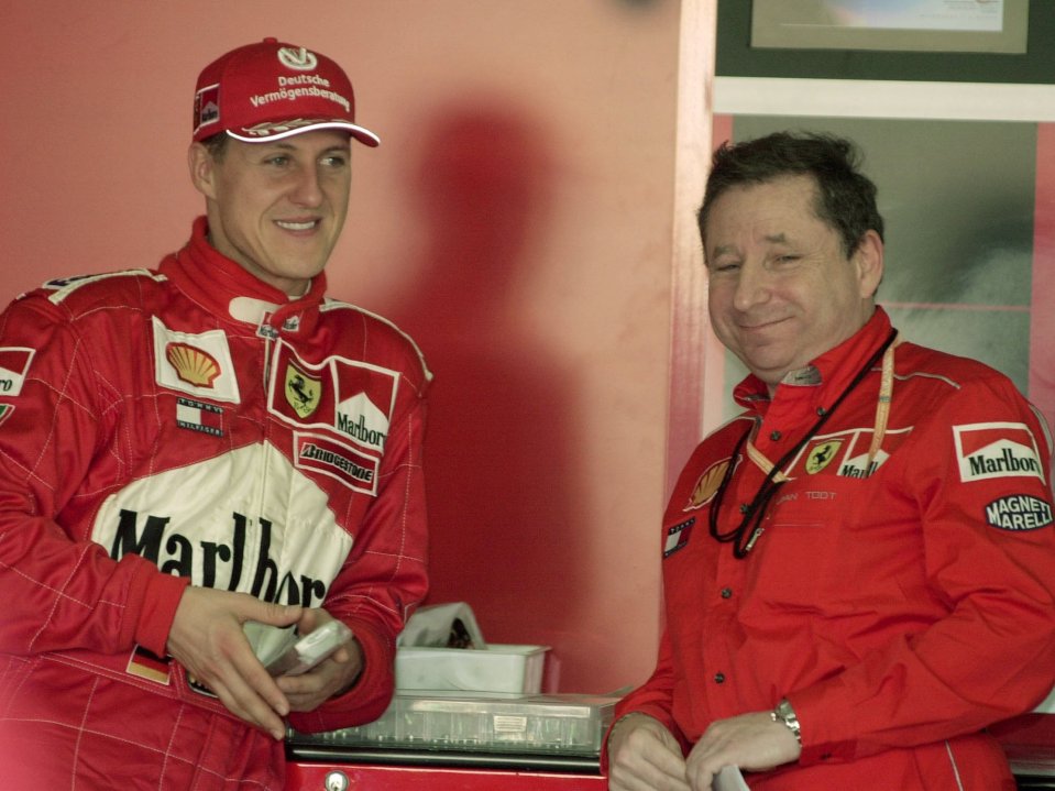 Jean Todt with Schumacher during their time at Ferrari