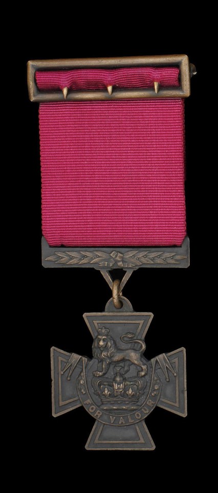 The Victoria Cross is awarded for ­similar acts ‘in the presence of the enemy’