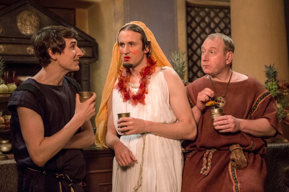 Three luckless lads try to make their way through ancient Rome in Plebs 