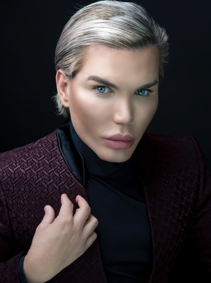 He then drew inspiration from Rodrigo Alves' alter ego the 'Human Ken Doll'