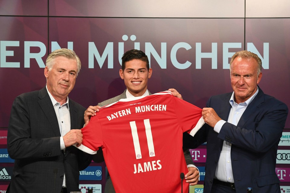 Carlo Ancelotti and Rodriguez last worked together at Bayern Munich