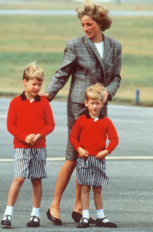 Diana was also a fan of tactile parenting with Harry and William