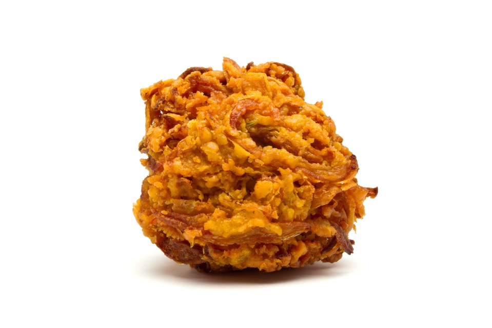 Bhajis might contain onion, but once deep fried they won't count towards your quota