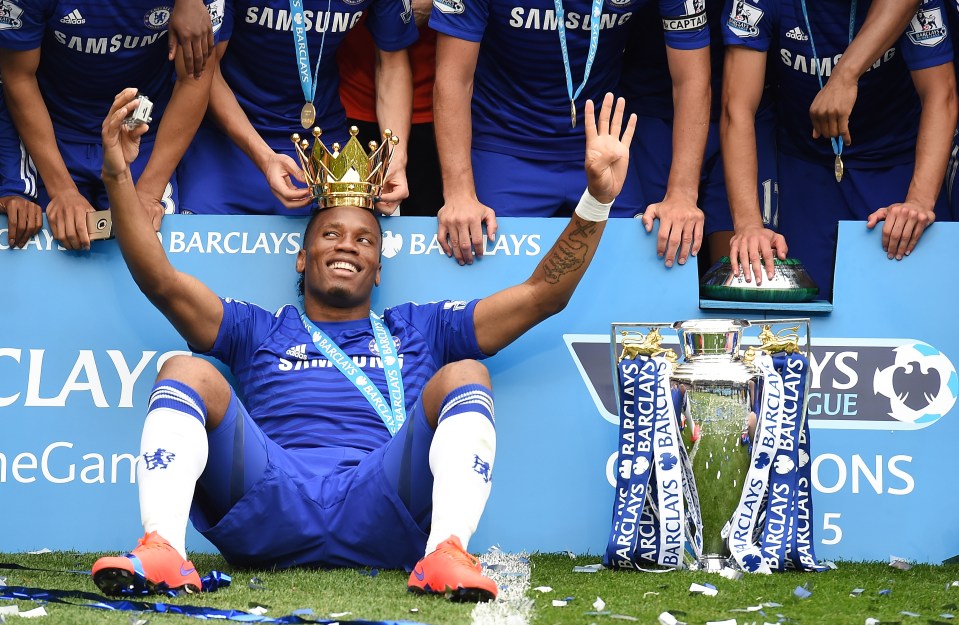 Didier Drogba popped back to Stamford Bridge for a fourth Premier League medal in 2014/15