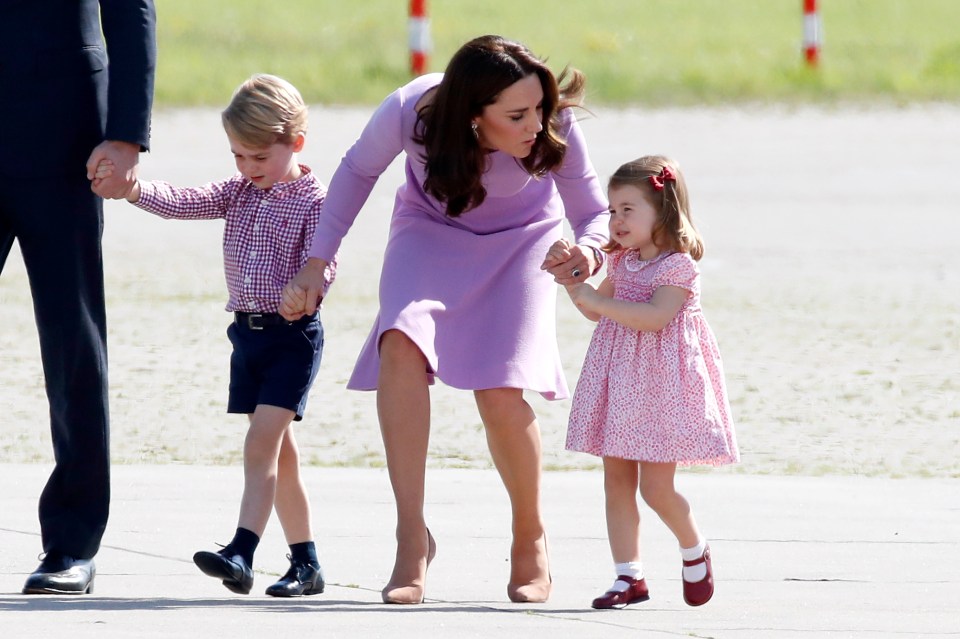 Kate likes to get down on eye level to comfort her kids if they are upset