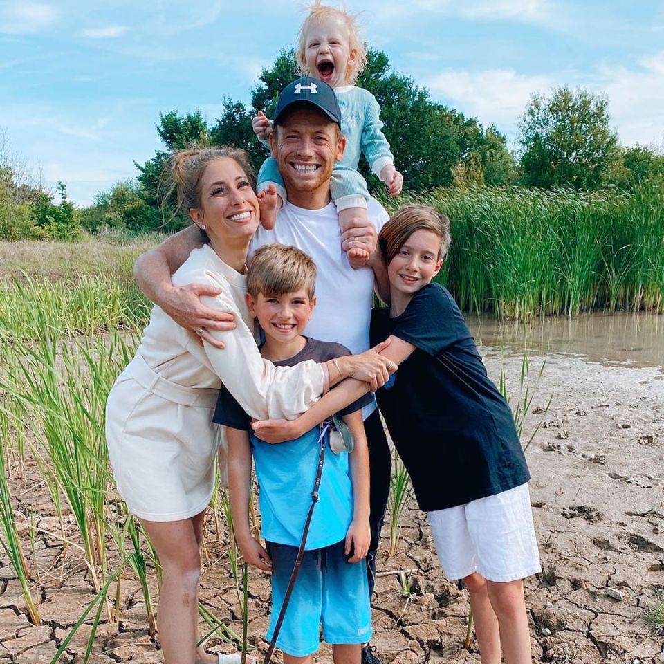 Stacey and Joe with their baby Rex and her sons Zach and Leighton