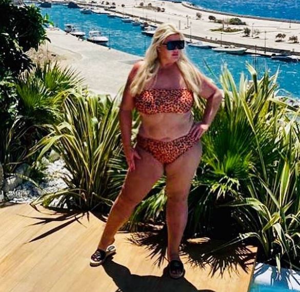 Gemma shared this bikini snap with her Instagram followers in July