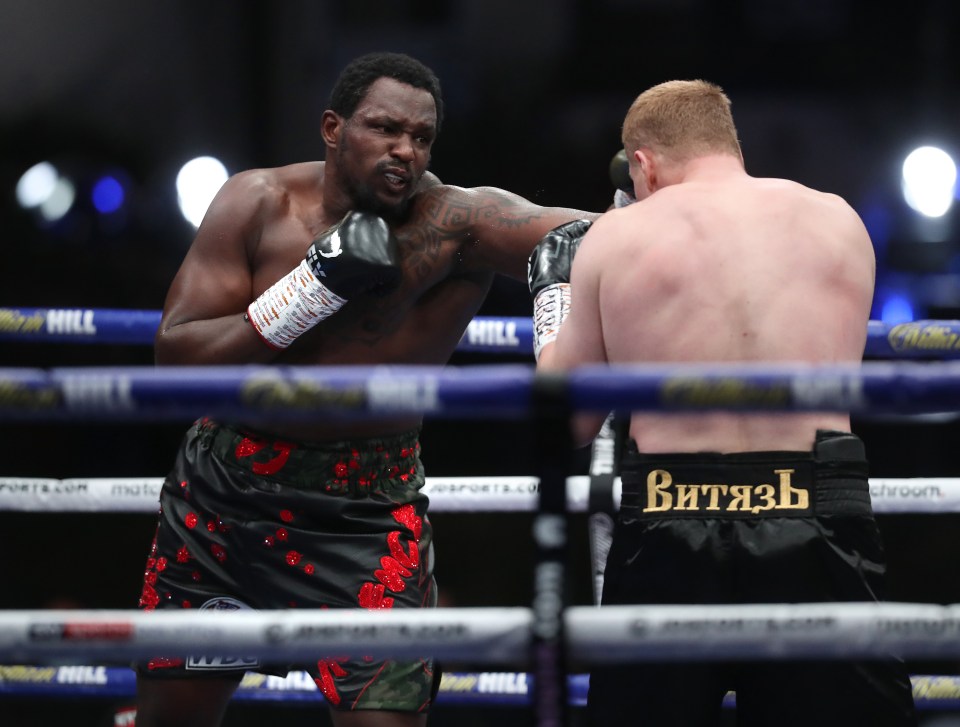 Whyte floored Povetkin twice in the fourth round, before being caught the following round