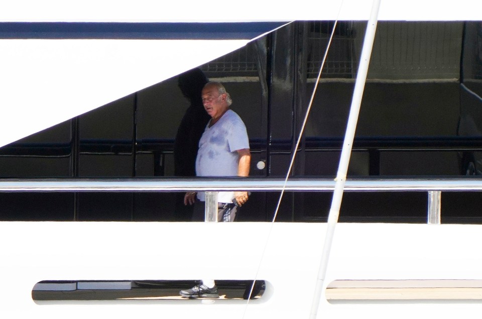 Sir Philip Green, pictured on his super-yacht, furloughed 14,500 staff in April