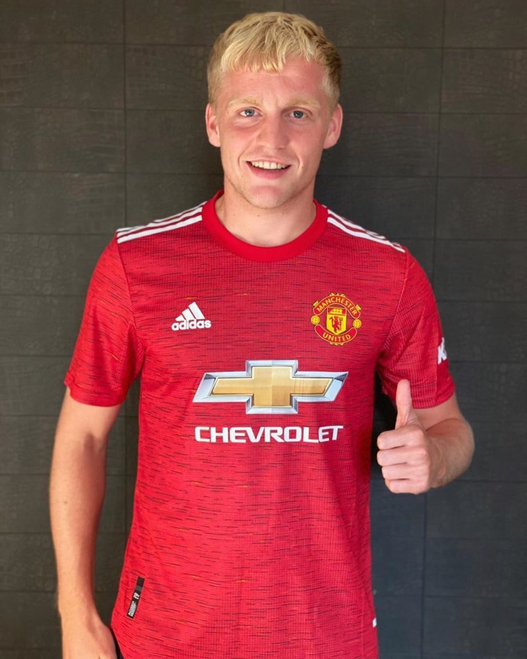 Dutch midfielder Van de Beek, 23, was announced as a Red Devils player on Wednesday