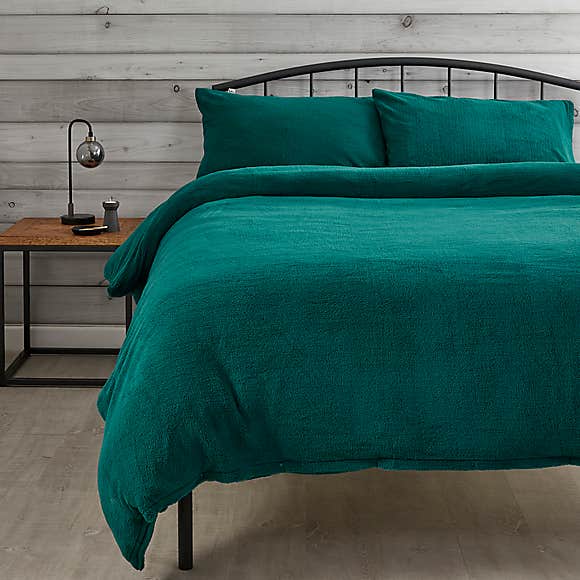 Dunelm's cosy range features more than 10 different colours, including peacock, berry and ochre 