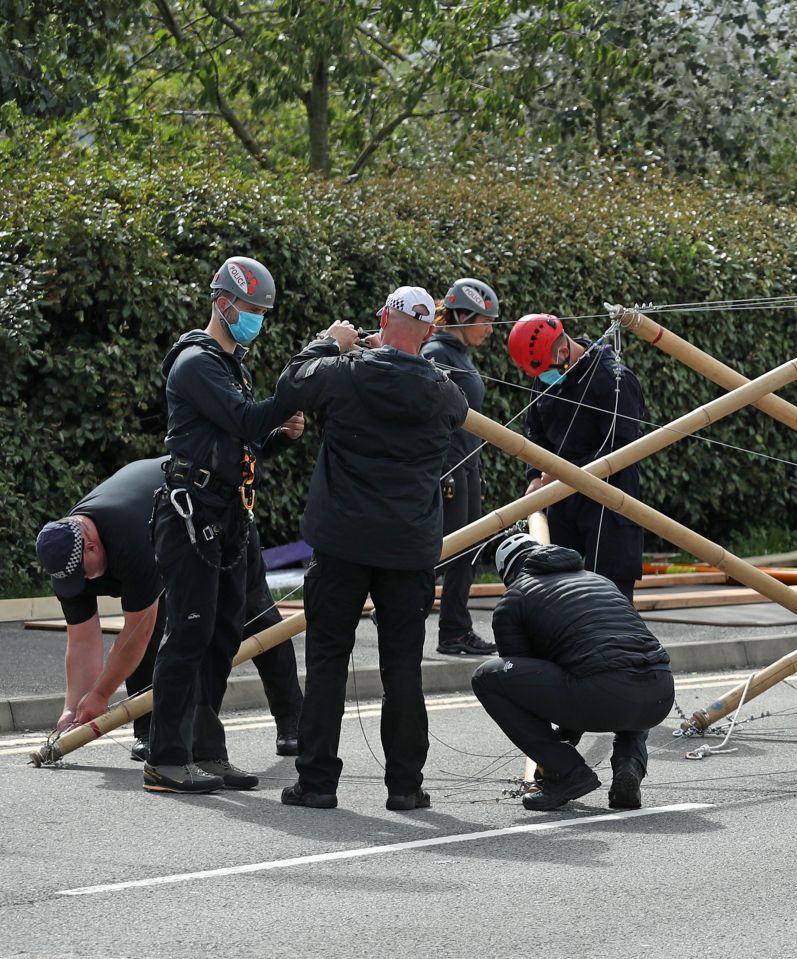 The protesters organised the demonstration as part of ten days of action to raise awareness for climate change