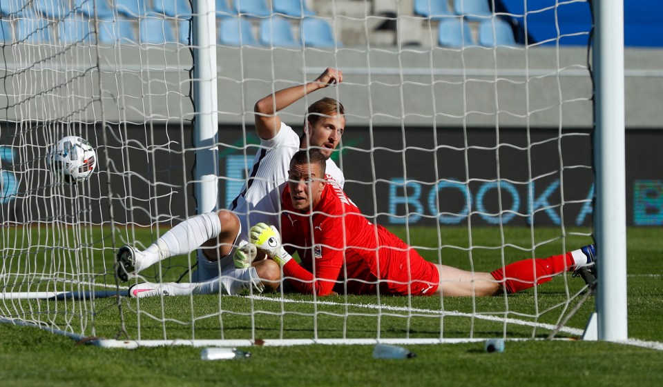 Harry Kane thought he had netted an early opener for the Three Lions