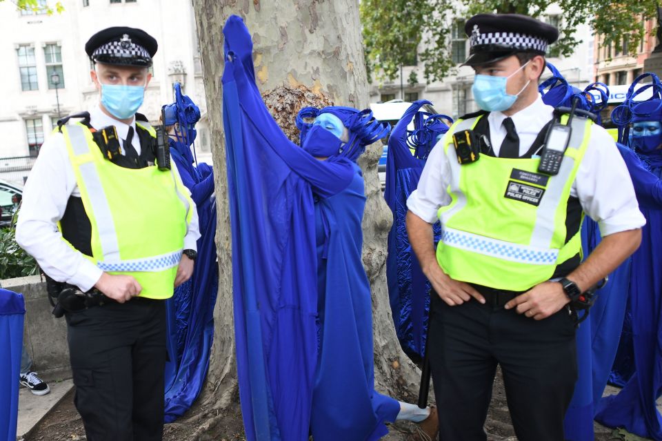 Boris Johnson's spokesman said 'It’s a threat to the country that valuable resources have to be spent policing the actions of protesters'