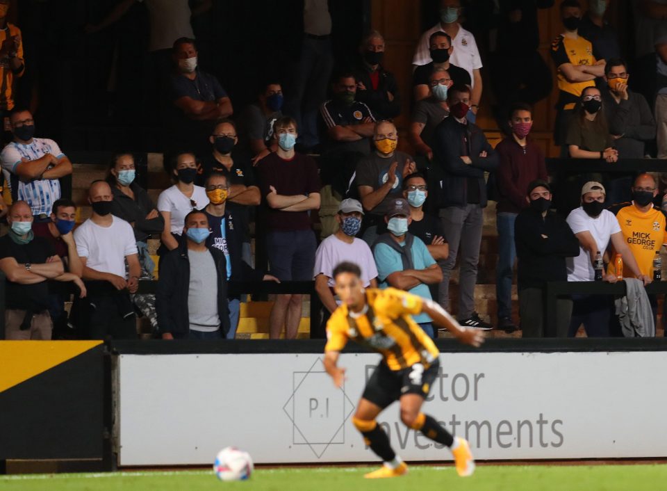  Fans were back as Cambridge United took on Fulham's kids