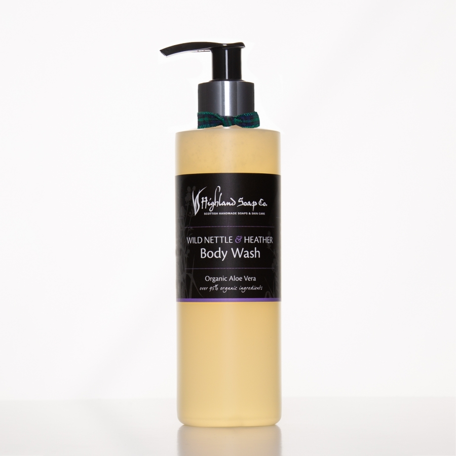 Wild nettle body wash, £8.95, highlandsoaps.com