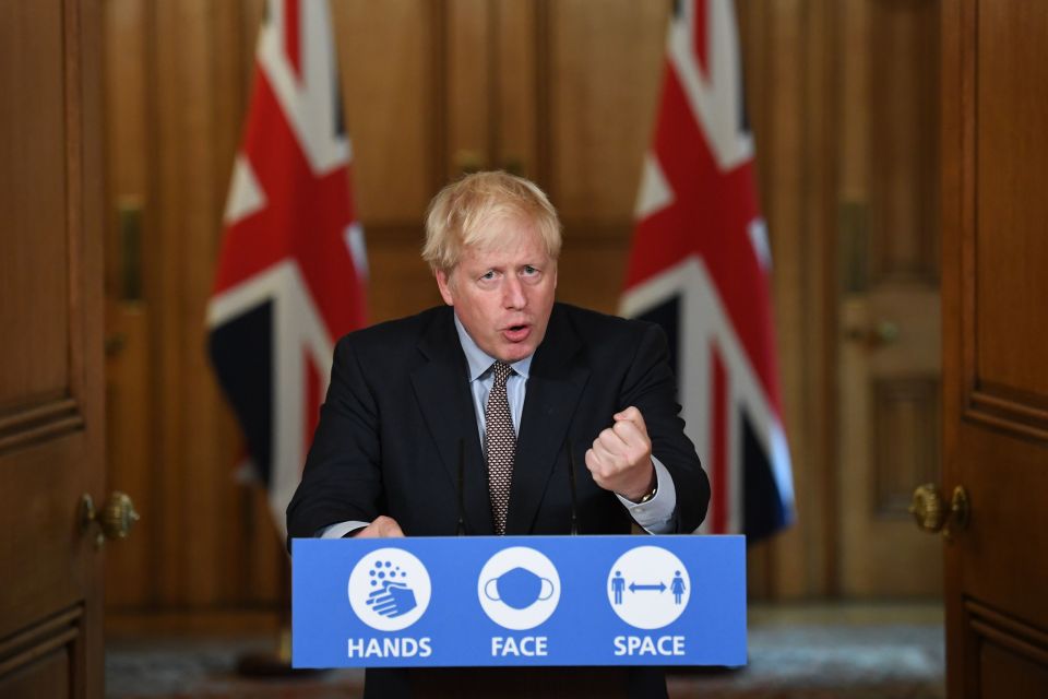 Boris Johnson said venue pilots would be reduced to 1,000 people