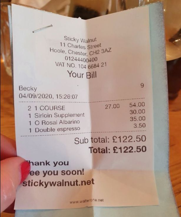  The user also included a photo of their £122.50 bill