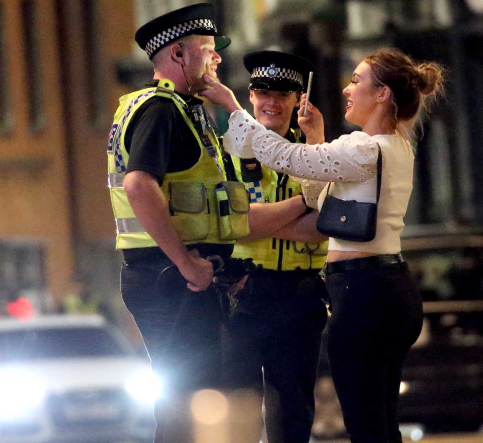 One person in Leeds took a snap of a police officer to commemorate the night