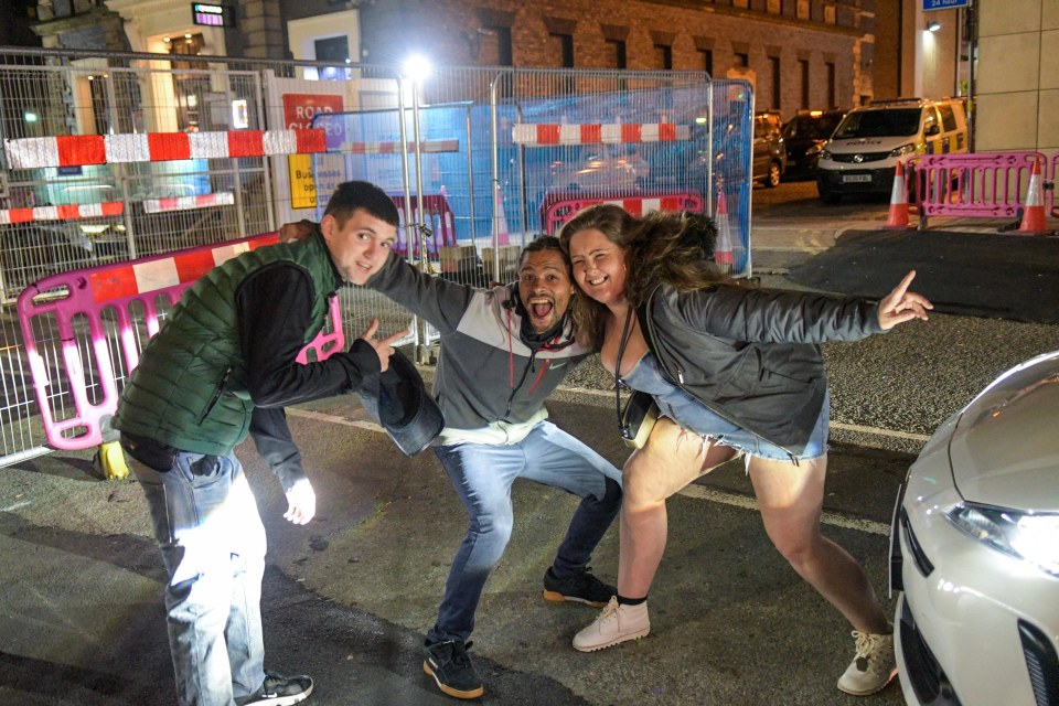 These pals posed up in Birmingham as they hit the town