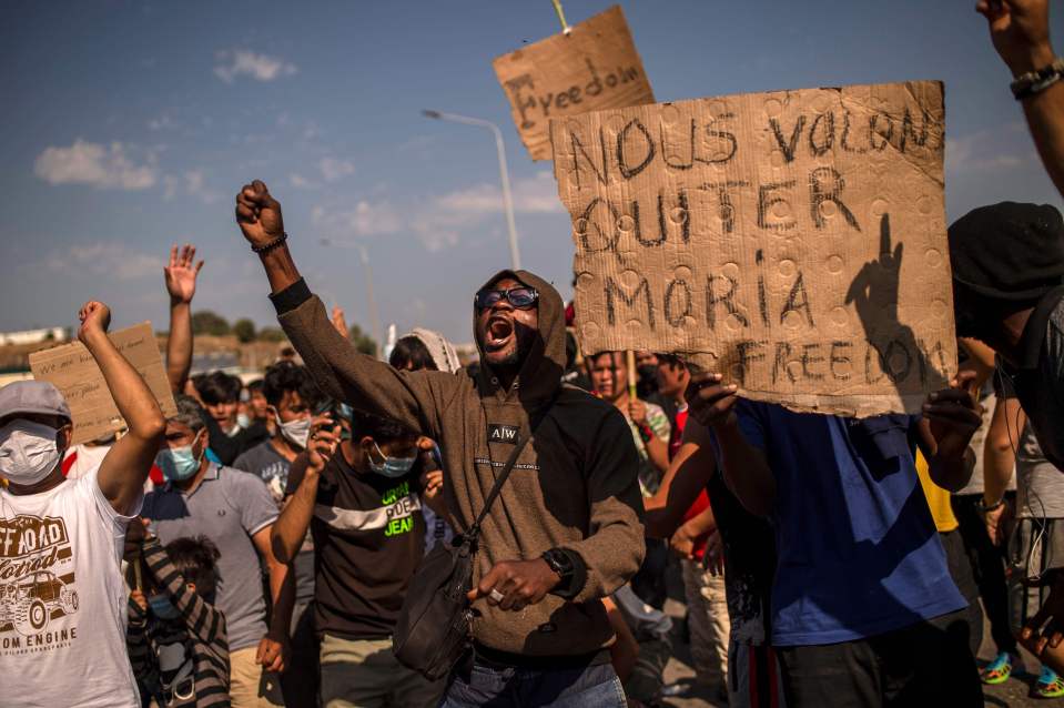 These protesters demand to leave the camp and gain freedom