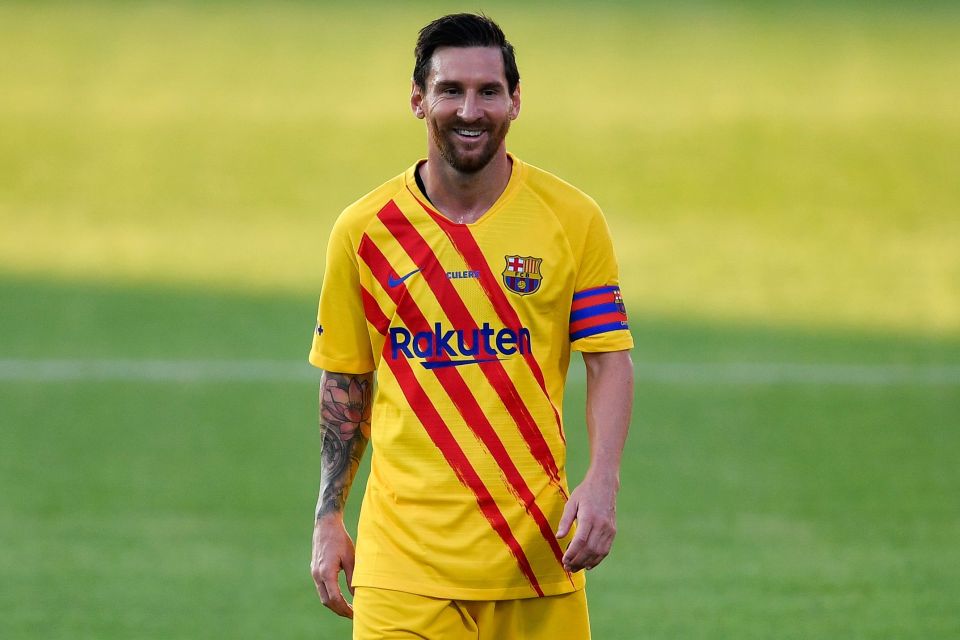 Messi had a smile on his face as he returned to Barca action