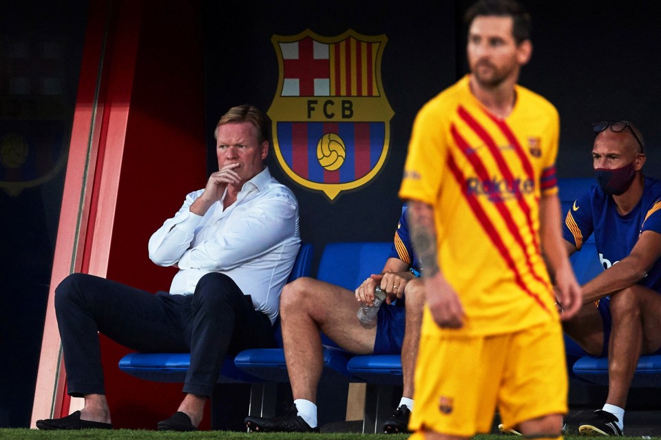 Ronald Koeman watched on as Lionel Messi returned to action on Saturday